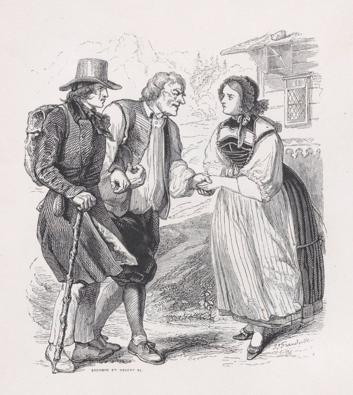 المسافر من الأعمال الكاملة ل Béranger ، 1836. المؤلفون: Louis-Henri Brevière ، Cesar-Auguste Hebert. بواسطة لويس هنري بريفير ، سيزار أوغست هيبرت