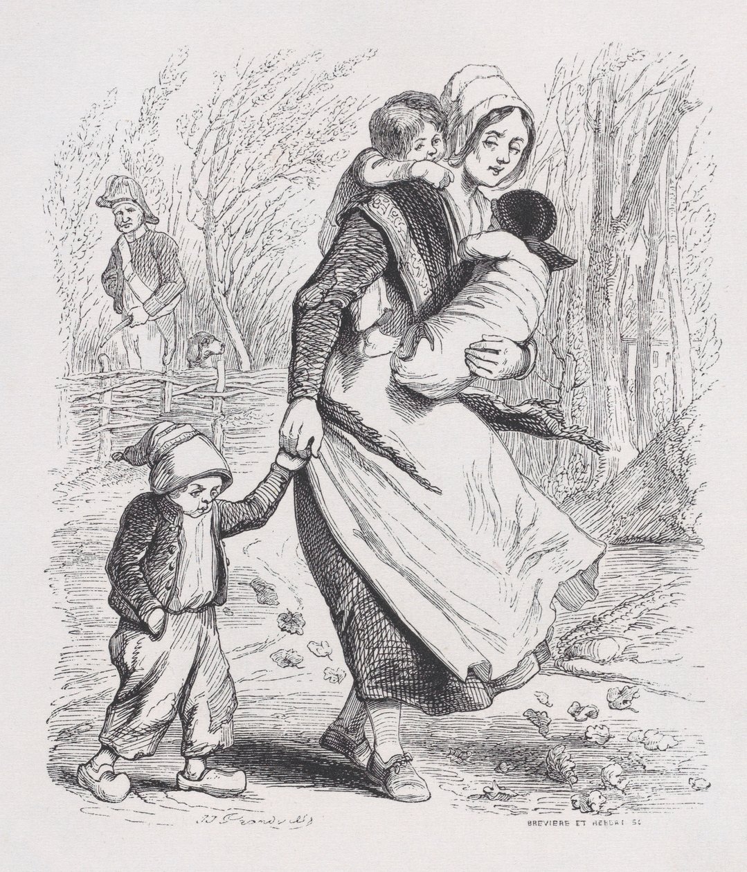 جين ، ذات الشعر الأحمر من الأعمال الكاملة لبيرانجر 1836. بواسطة لويس هنري بريفير