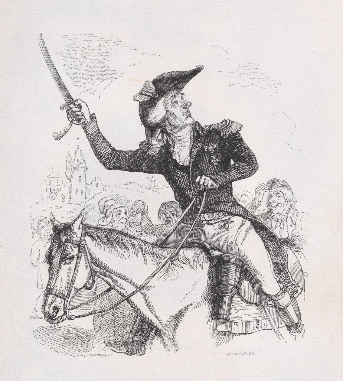 مركيز كاراباس من الأعمال الكاملة لبيرانجر 1836. بواسطة لويس هنري بريفير