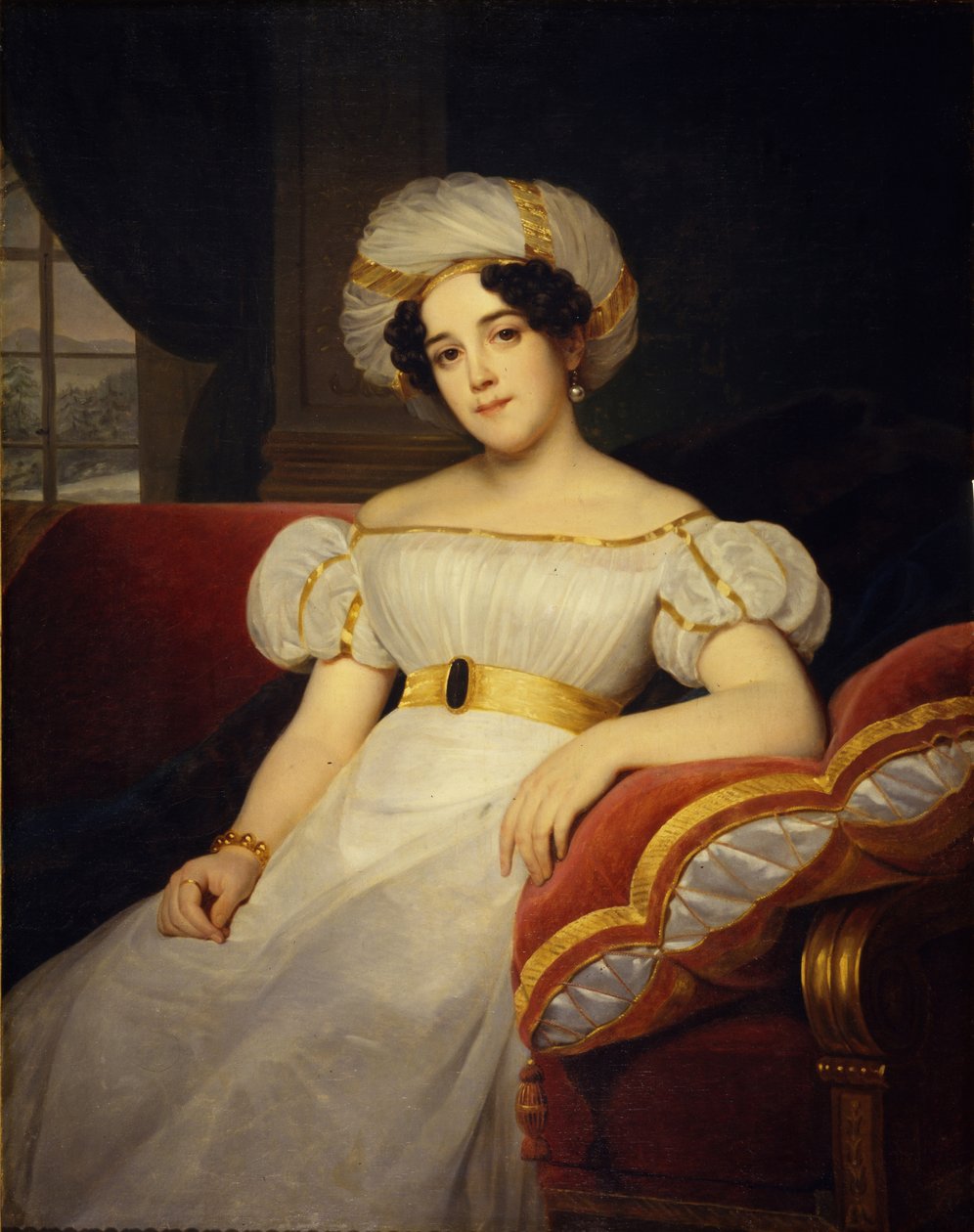 صورة للأميرة ناتاليا ستيبانوفنا غوليتسينا ، الكونتيسة أبراكسينا 1794-1890 ، 1824 بواسطة لويز ماري جين هيرسينت