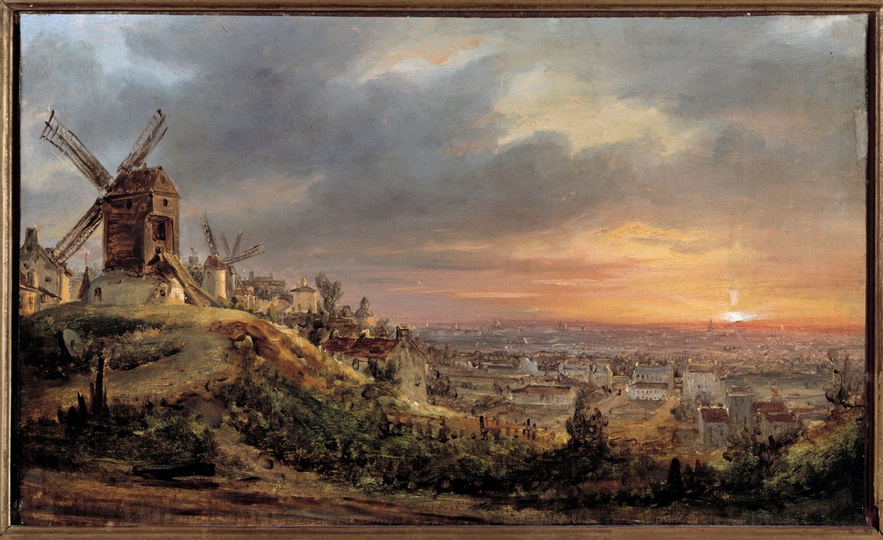 منظر باريس من مونمارتر. لوحة لويس جاك ماندي داجير (1787-1851) بواسطة لويس جاك ماندي داجوير