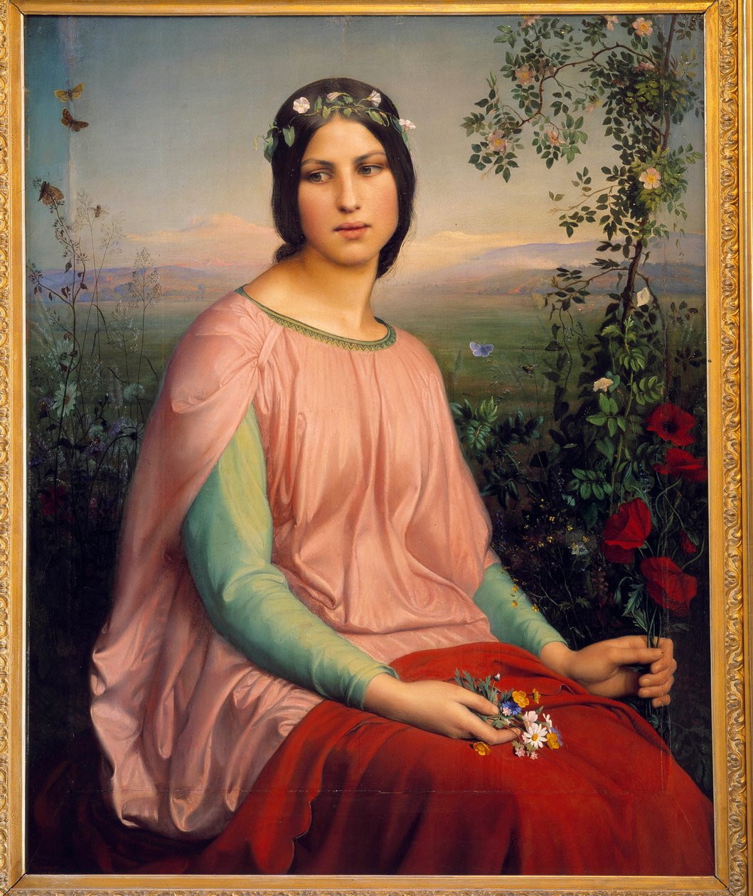 زهور الحقل. لوحة آن فرانسوا لويس جانموت (1814-1892) بواسطة لويس جانموت