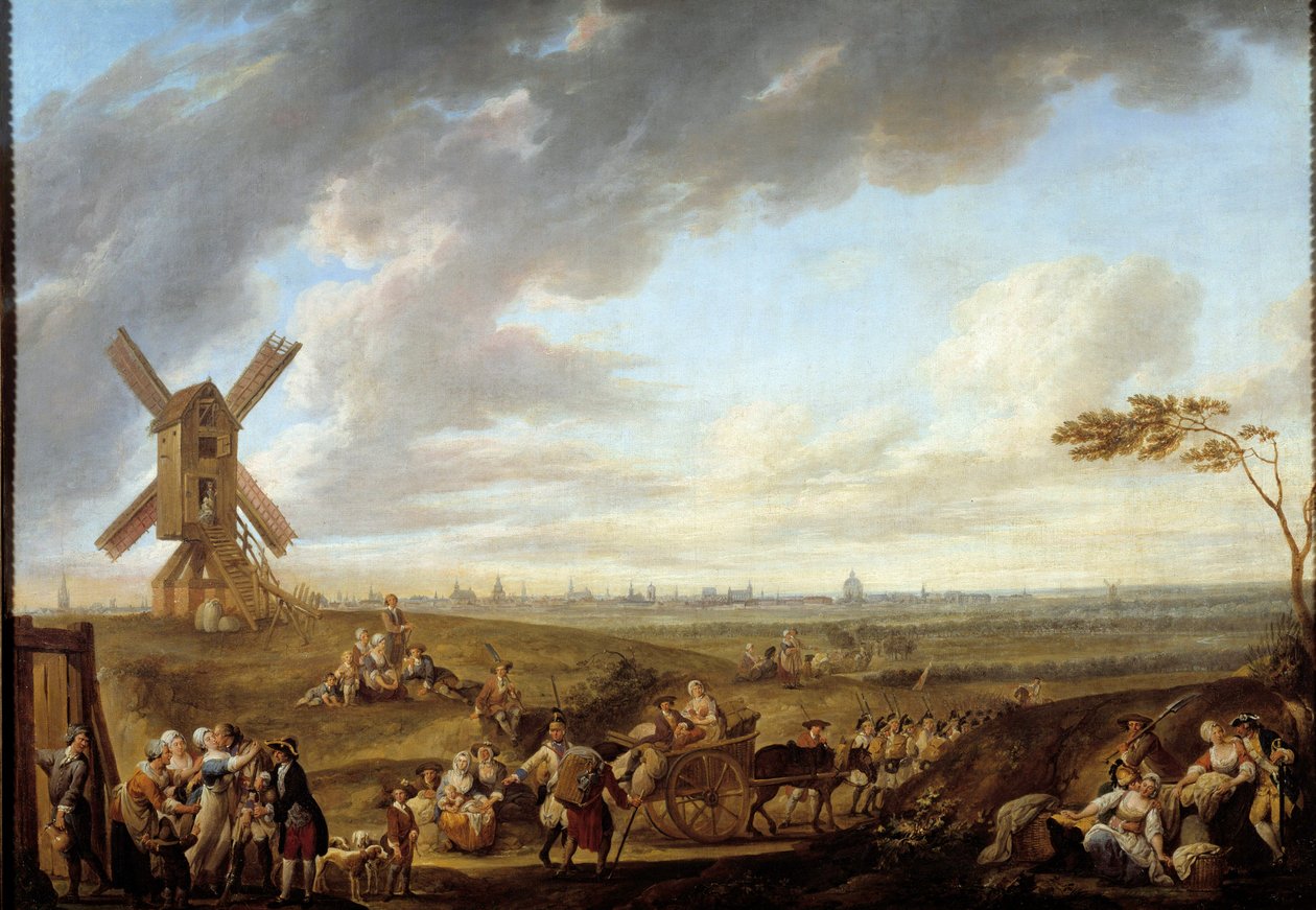 منظر لليل مأخوذ من إله ماركق. لوحة لويس جوزيف واتو ديت واتو دي ليل (1731-1798) بواسطة لويس جوزيف واتو