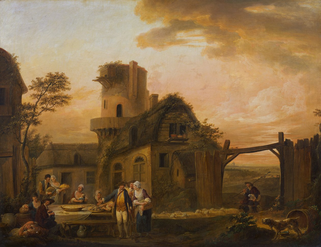 أربع ساعات من النهار: ليلاً بواسطة لويس جوزيف (واتو دي ليل) (Attr. to) Watteau