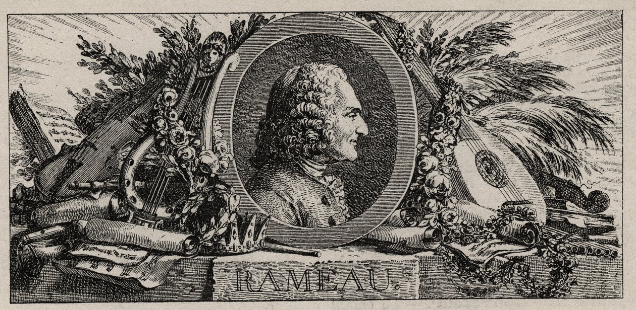 صورة لجان فيليب رامو (1683-1764) نقش لويس جوزيف ماسكوييه بواسطة لويس جوزيف الأول ماسكيلير