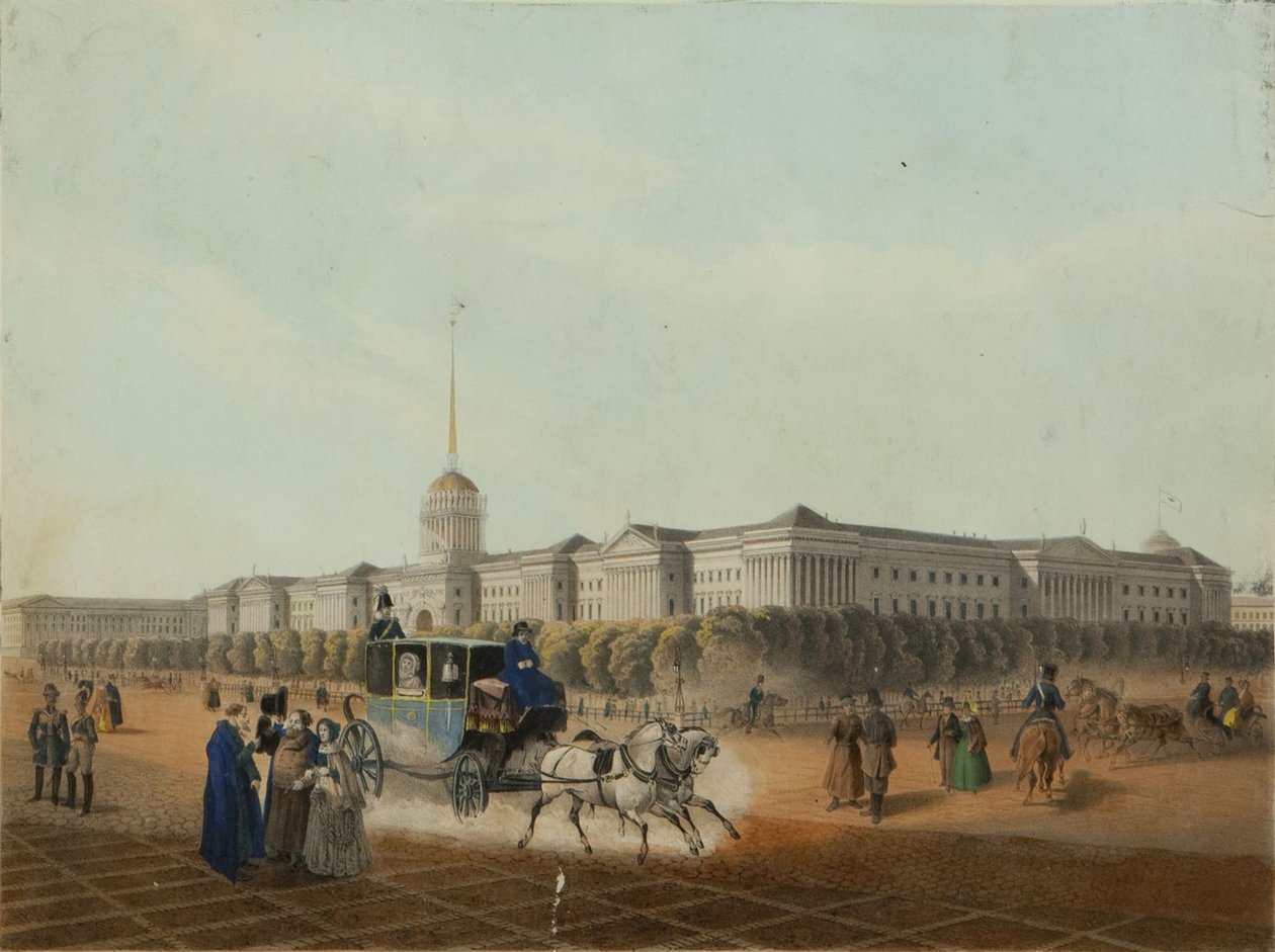 الأميرالية في سانت بطرسبرغ ، نهاية 1840s. بواسطة لويس جول أرنوت