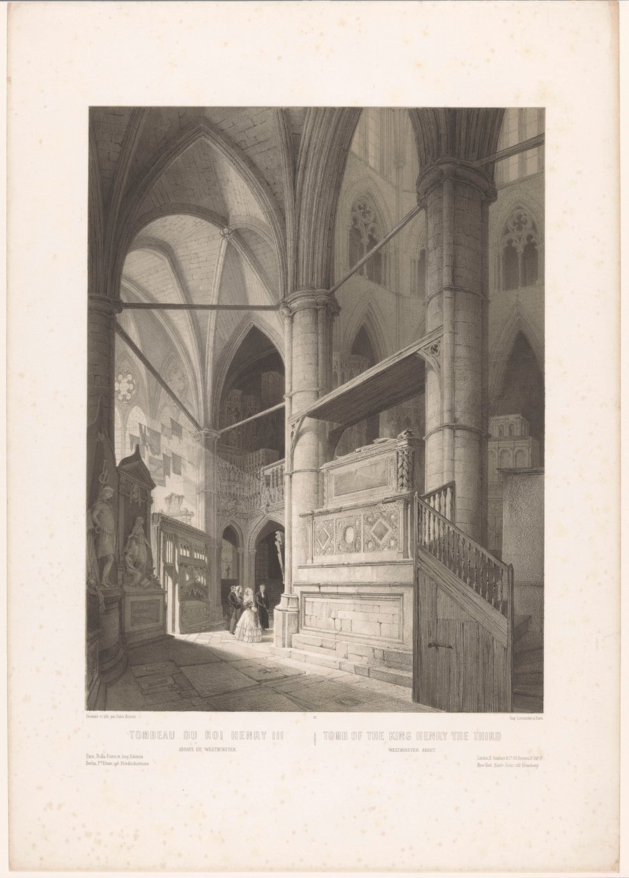قبر الملك هنري الثالث ملك إنجلترا في وستمنستر أبي Tombeau du roi Henry III ، abbaye de Westminster / Tomb of the King Henry الثالث ، Westminster Abbey (العنوان على الكائن) إنجلترا وأيرلندا واسكتلندا (عنوان المسلسل) إنجلترا ، أيرلندا و Sc بواسطة لويس جول أرنوت