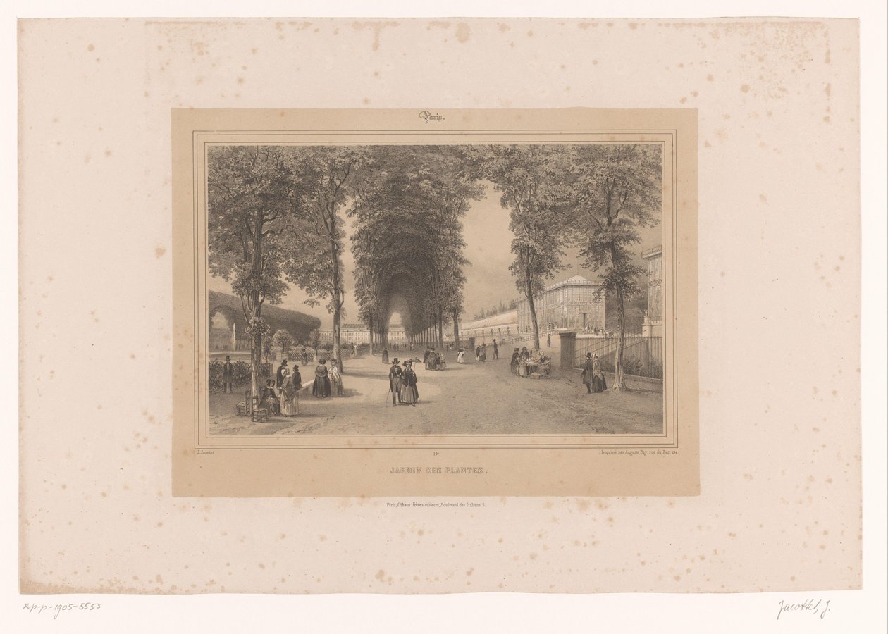 منظر لـ Jardin des Plantes Jardin des Plantes (العنوان على الكائن) وجوه داخل وحول باريس (عنوان المسلسل) باريس (عنوان المسلسل على الكائن) بواسطة لويس جوليان جاكوت