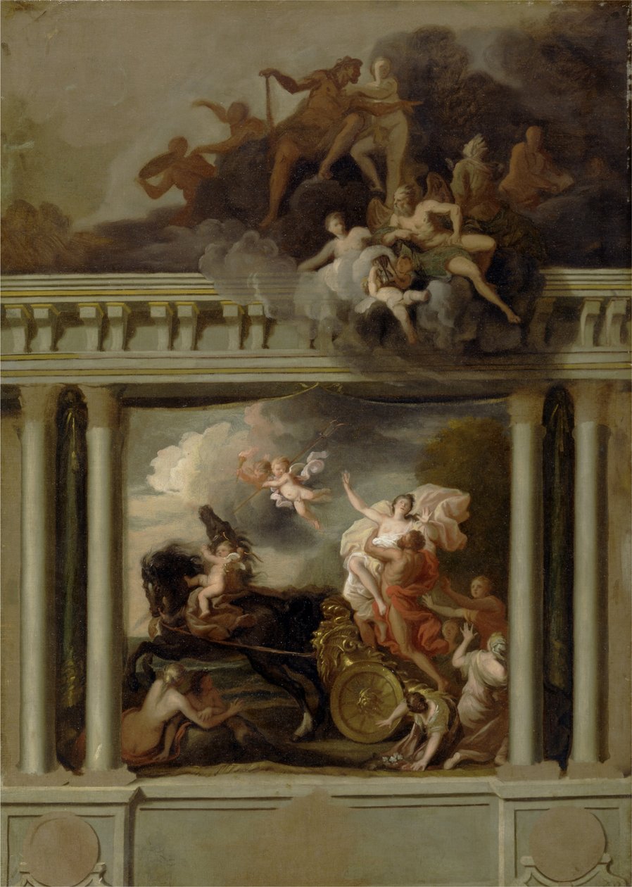 The Rape of Proserpine ، تصميم لدرج Devonshire House ، لندن ، حوالي 1704 (زيت على قماش) بواسطة لويس لاجوير