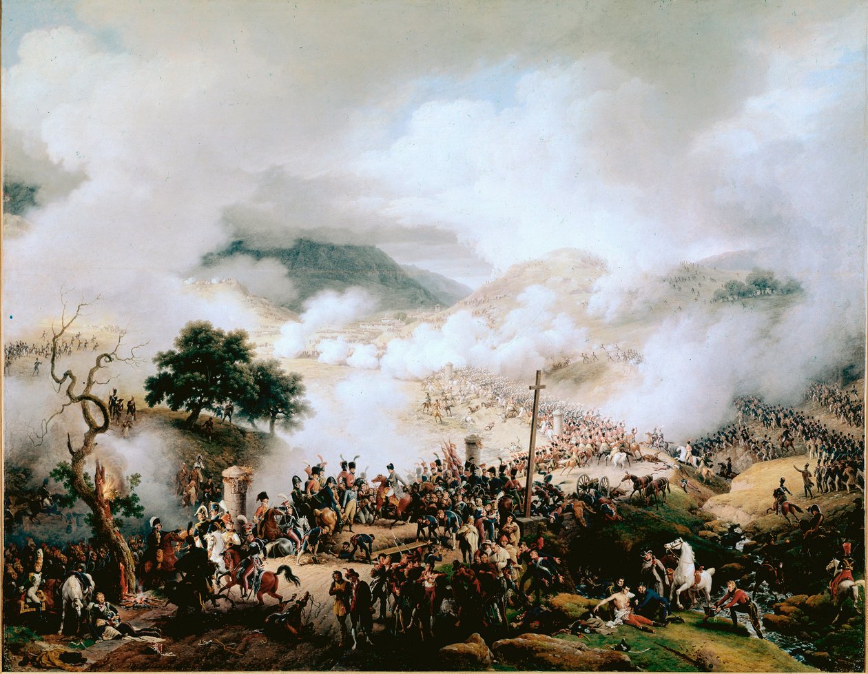 الحروب النابليونية (حرب إسبانيا): "" معركة سوموسيرا ، 30/11/1808 "لوحة رسمها لويس فرانسوا ليجون (1778-1848) 1810 فرساي ، متحف القلعة بواسطة لويس ليجون