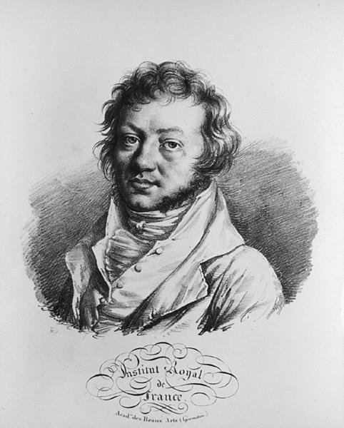 صورة لأندريه ماري أمبير (1775-1836) (ليثو) (صورة بالأبيض والأسود) بواسطة لويس ليوبولد بويلي