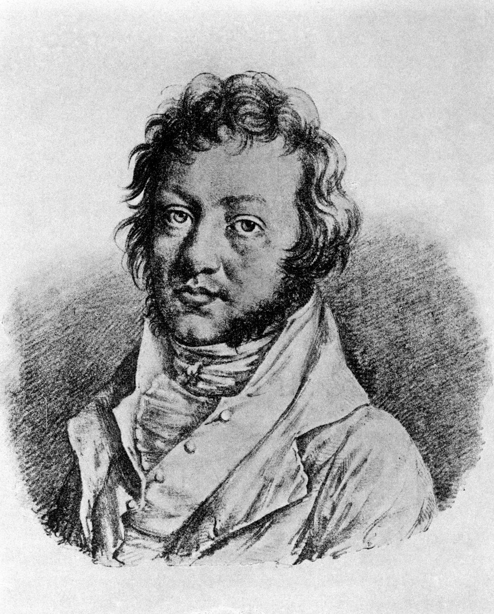 صورة لأندريه ماري أمبير (1775 - 1836) عالم فيزياء فرنسي. ليثوغراف لويس بويلي (1761-1845) بواسطة لويس ليوبولد بويلي