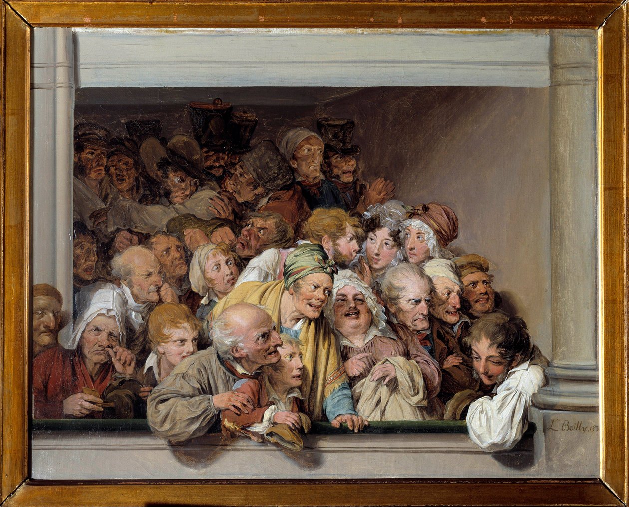 صندوق ، يوم العرض المجاني لوحة لويس ليوبولد بويلي (1761-1845) 1830 صن. 0.33x0.41 م فرساي ، متحف لامبينيت - صندوق المسرح ، يوم العرض الحر. لوحة لويس ليوبولد بويلي (1761-1845) بواسطة لويس ليوبولد بويلي