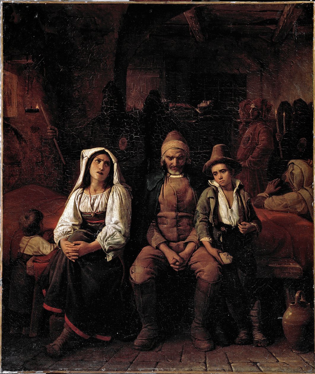 جنازة في البلد الروماني لوحة لويس ليوبولد روبرت (1794-1835) - جينات غاليريا دي آرت موديرنا إيطاليا بواسطة لويس ليوبولد روبرت