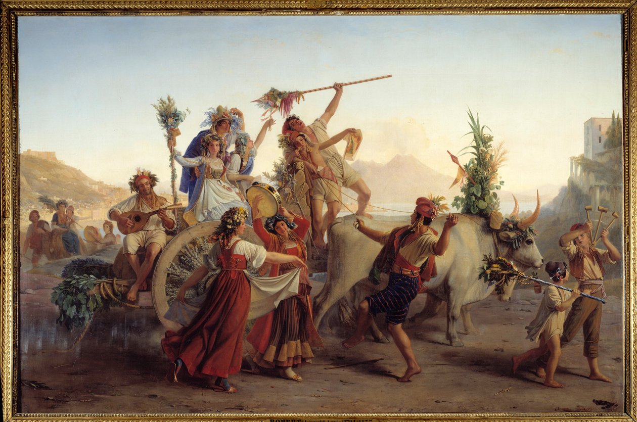 عودة عيد مادونا القوس بالقرب من نابولي لوحة لويس ليوبولد روبرت (1794-1835) 1827 صن. 1،47x2،12 م بواسطة لويس ليوبولد روبرت
