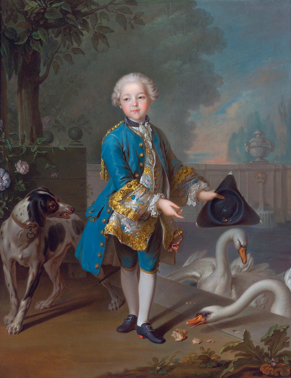 "صورة لويس فيليب دورلينز (1747-1793) عندما كان طفلاً" (لويس فيليب جوزيف دورلينز (1747-1793) ، يُدعى فيليب إيجاليت) لوحة لويس توكيه (1696-1772) حوالي 1757 زيت على قماش قماشي خافت 146.7x114 سم مجموعة خاصة بواسطة لويس توك