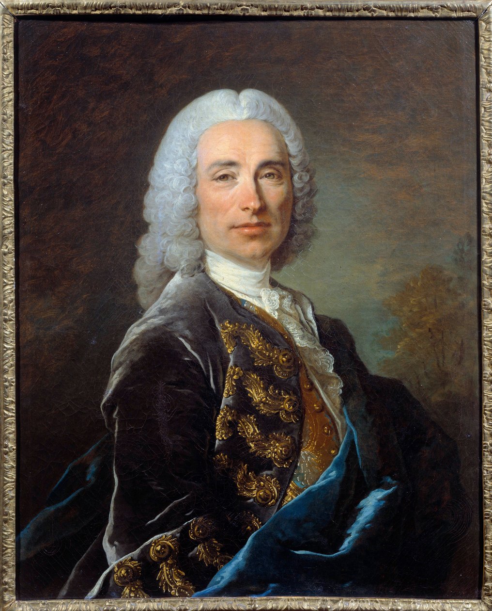 صورة للماركيز نيكولا دي لوكر لوحة لويس توكيه (1696-1772) بواسطة لويس توك