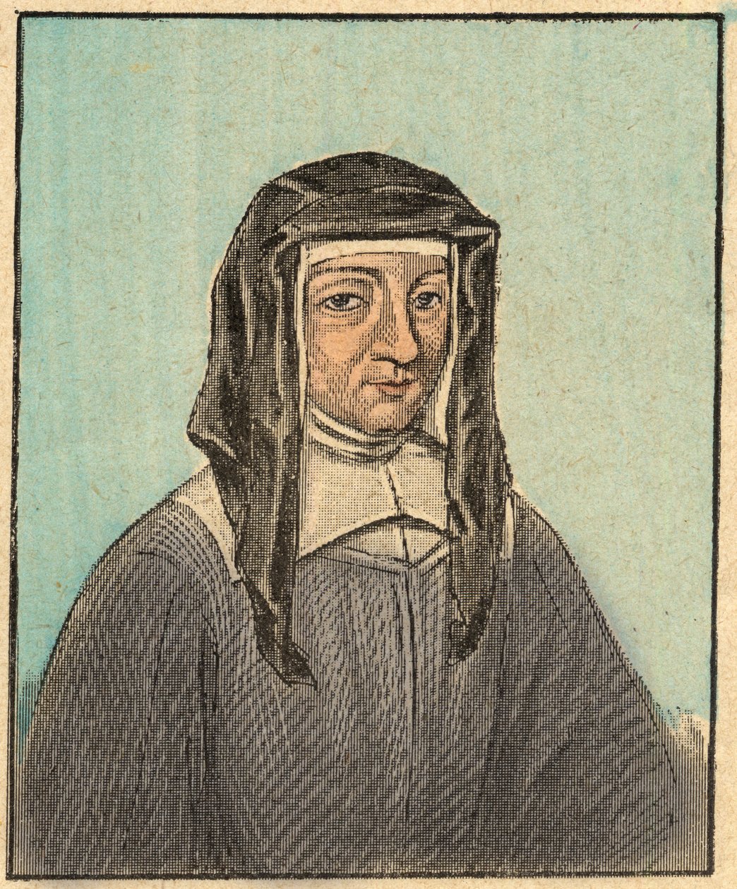 صورة لويز دي ماريلاك (لويز لو غراس) (1591-1660) - نقش من "" التعليم الديني بالعينين. ألبوم رائع "للويس مايترجين وجورجيت راموند - فرنسا 1910 بواسطة لويس مايترجين