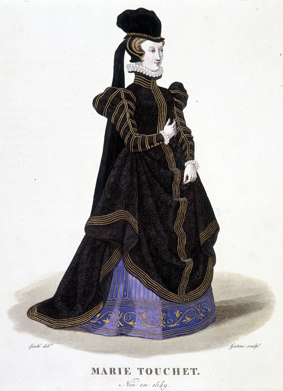 صورة لماري توشت (1549-1638). في "" المعرض الفرنسي للنساء المشهورات "" بواسطة لويس ماري لانتي