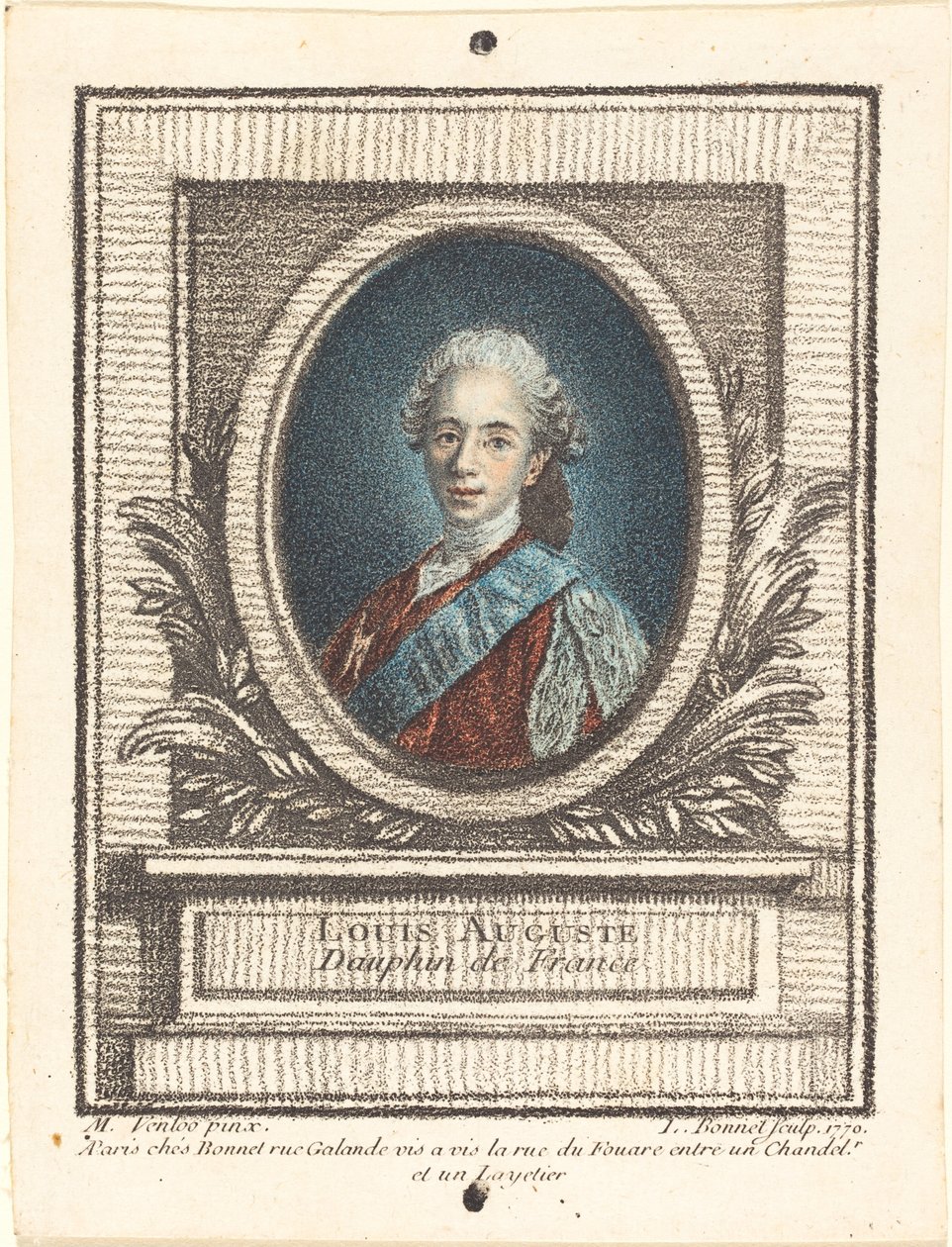لويس أوغست ، دوفين من فرنسا 1770. بواسطة لويس مارين بونيه
