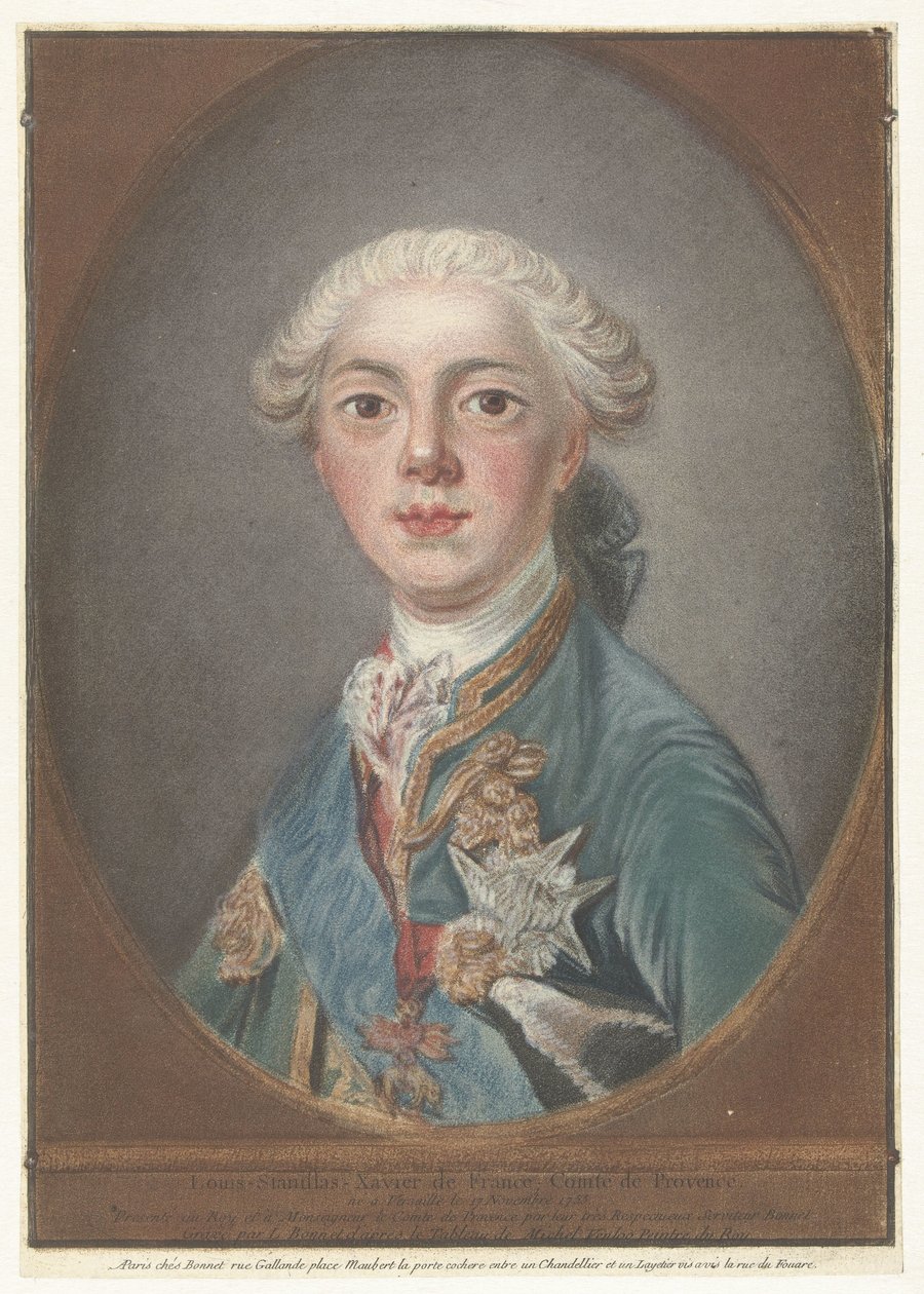 صورة لويس ستانيسلاس كزافييه من فرنسا Louis-Stanislas-Xavier of France ، كونت بروفانس (العنوان على الكائن) بواسطة لويس مارين بونيه
