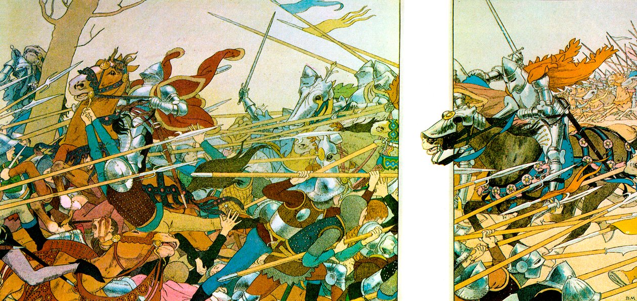 رسم توضيحي من كتاب La Vie de Jeanne dArc ، 1896 بواسطة لويس موريس بوتيه دي مونفيل