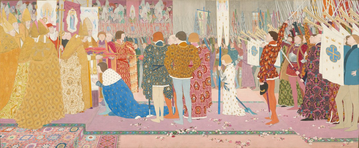 The Crowning at Rheims of the Dauphin (سلسلة جان دارك: V) بواسطة لويس موريس بوتيه دي مونفيل