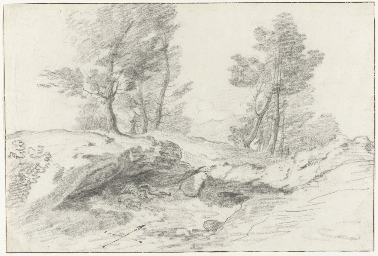 Grotte delle Capre aan de grens بالقرب من Nemorosa en Fredda رحلة إلى إيطاليا وصقلية ومالطا - 1778 (عنوان المسلسل) بواسطة لويس ماير