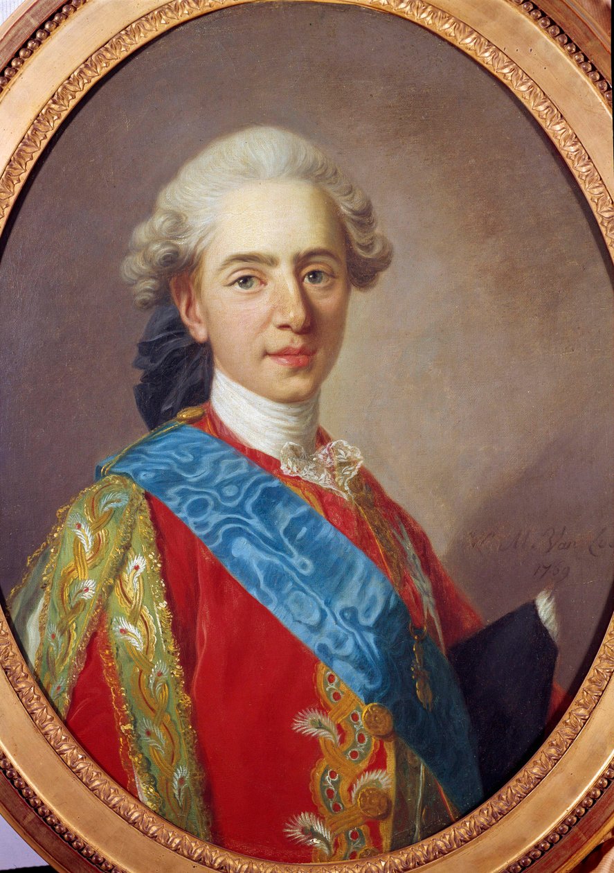 صورة لويس السادس عشر ، ملك فرنسا ثم دوق بيري (1754-1793) لوحة لويس ميشيل فان لو (1707-1771) 1769 صن. 0،64 × 0،49 م بواسطة لويس ميشيل فان لو