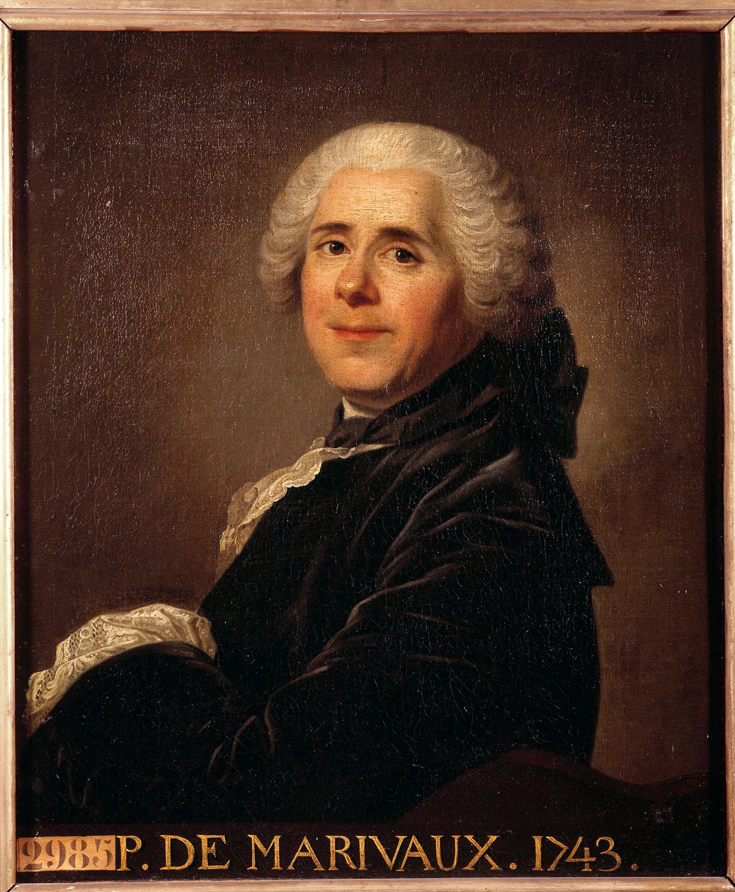 صورة لبيير كارليت دي شامبلان دي ماريفو (1688-1763) لوحة لويس ميشيل فان لو (1707-1771) 1743 صن. 0.63 × 0.52 م بواسطة لويس ميشيل فان لو