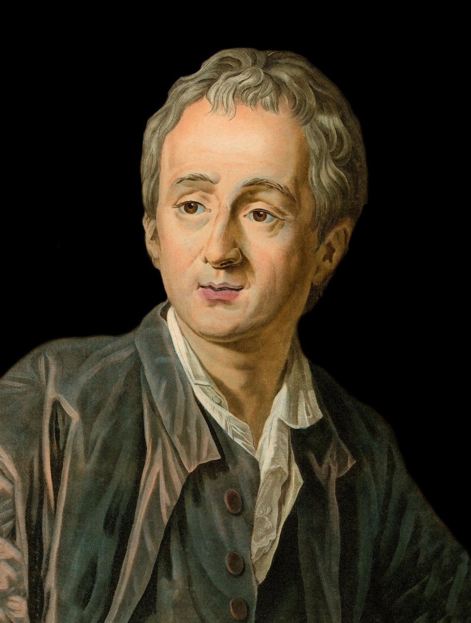 صورة للكاتب والفيلسوف الفرنسي دينيس ديدرو (1713-1784) نقش ميشيل فان لو بواسطة لويس ميشيل فان لو
