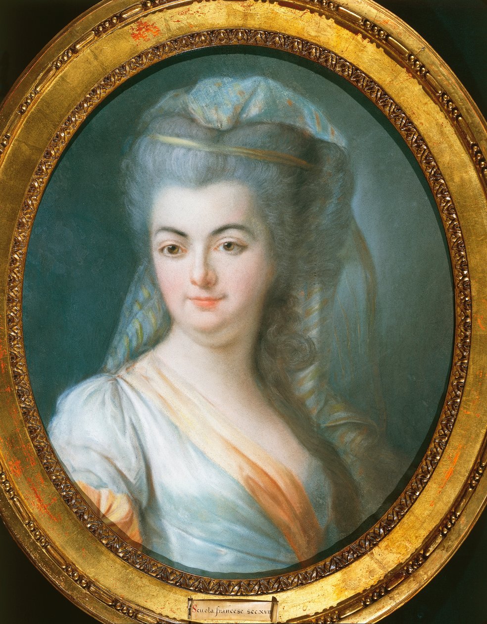صورة لامرأة محجبة رسمها لويس ميشيل فان لو (1707-1771) ، باستيل على ورق بواسطة لويس ميشيل فان لو
