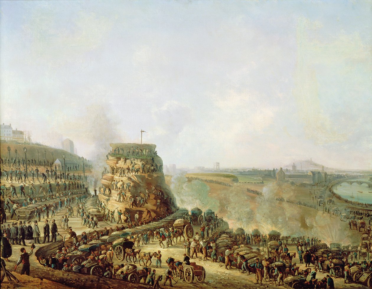 الإمبراطور نابليون الثالث (1808-1873) والإمبراطورة أوجيني (1829-1920) يزوران شايلوت هيل ، 1867 بواسطة لويس موللين