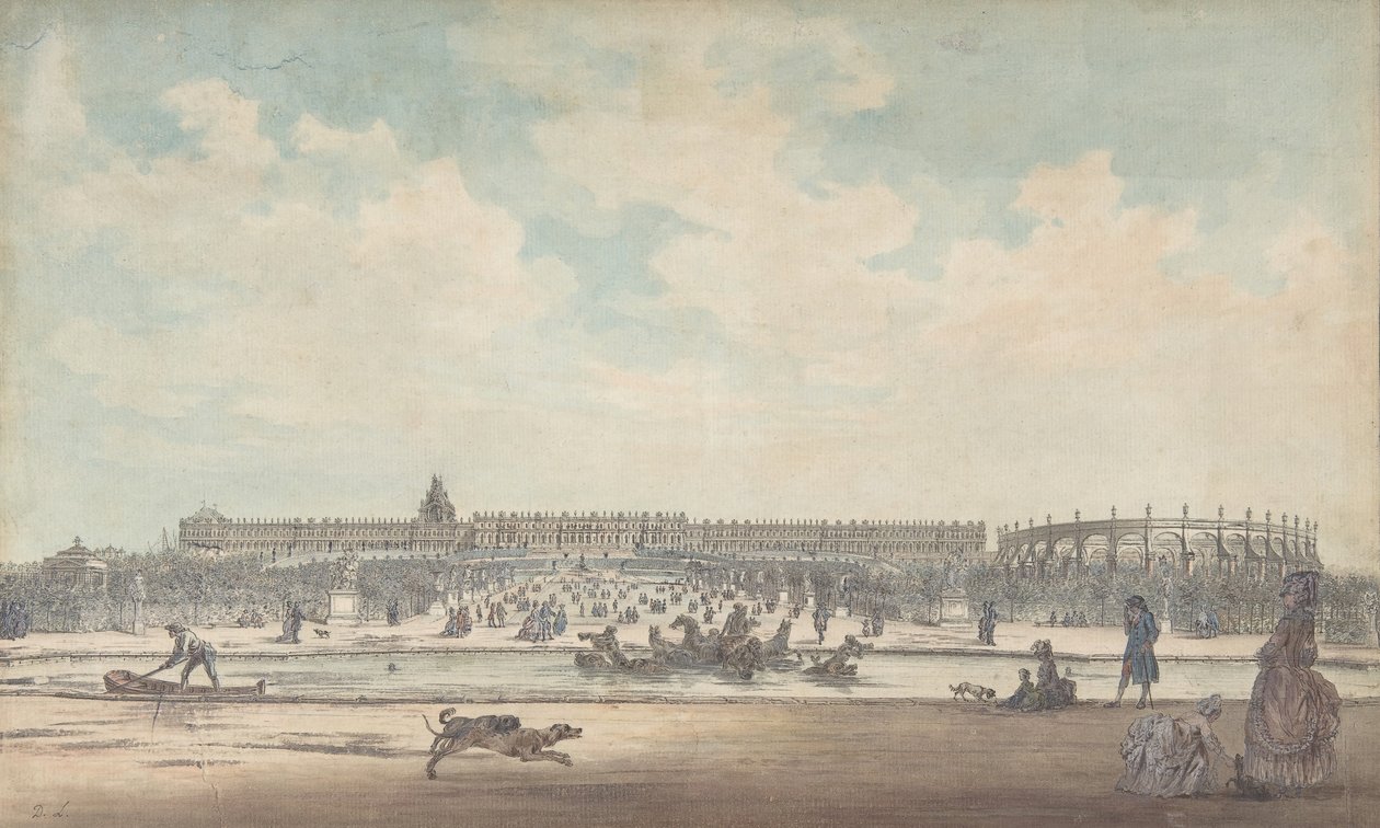 شوهد قصر فرساي من الحدائق ، 1779. بواسطة لويس نيكولاس دي ليسبيناس