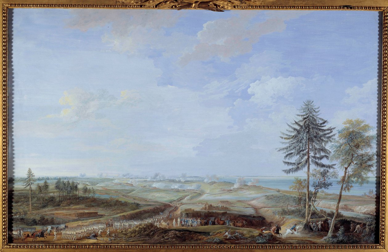 حرب استقلال الولايات المتحدة (1775-1783): "" حصار يوركتاون من 6 إلى 19 أكتوبر بواسطة Louis Nicolas van Blarenberghe