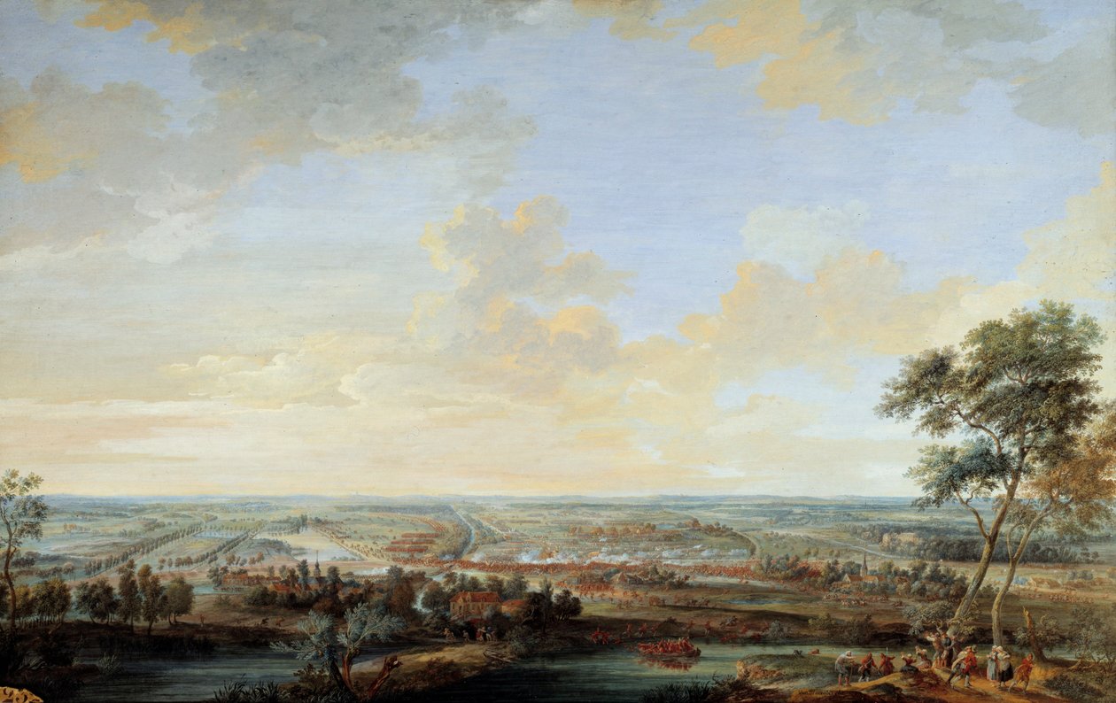 War of the Austrian Succession (1741-1748): “” Battle of Melle won by the Viscount of Chayla, July 9 بواسطة Louis Nicolas van Blarenberghe