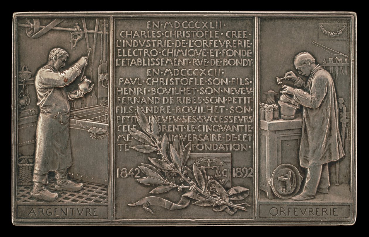 الذكرى الخمسون لشركة Christofle ، 1842-1892 [عكس] ، 1892. بواسطة لويس أوسكار روتي