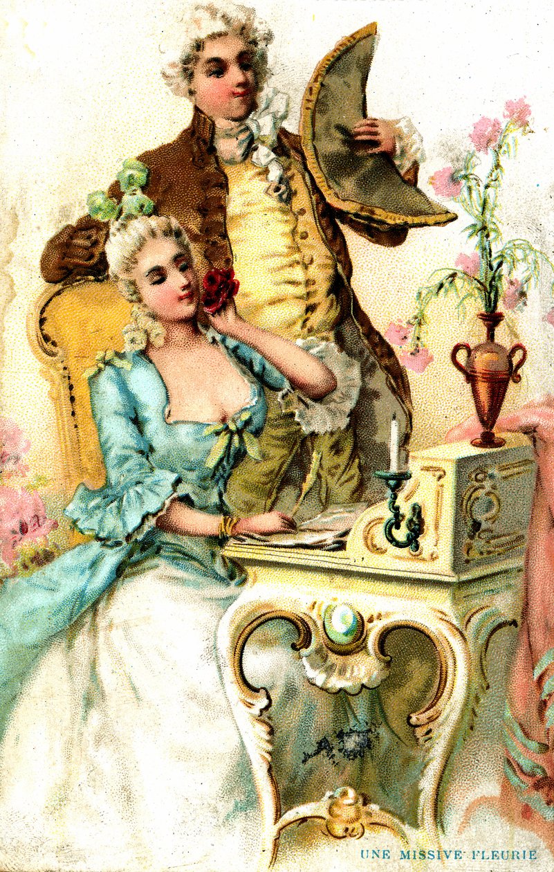رسالة منمقة: Publicite 1874. رسم منسوب إلى لويس بول بيير دومونت-1822-18 بواسطة لويس بول بيير دومون