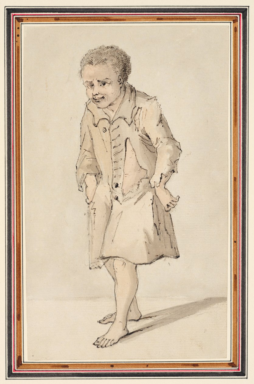 ليتل كازي، c.1747 (قلم رصاص وقلم حبر وألوان مائية على ورق) بواسطة لويس فيليب بويتارد