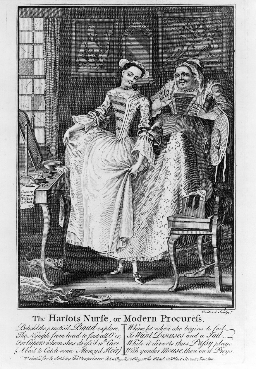 ممرضة Harlots أو المدافع الحديث ، حانة. 1750 (نقش وزن الجسم) بواسطة لويس فيليب بويتارد