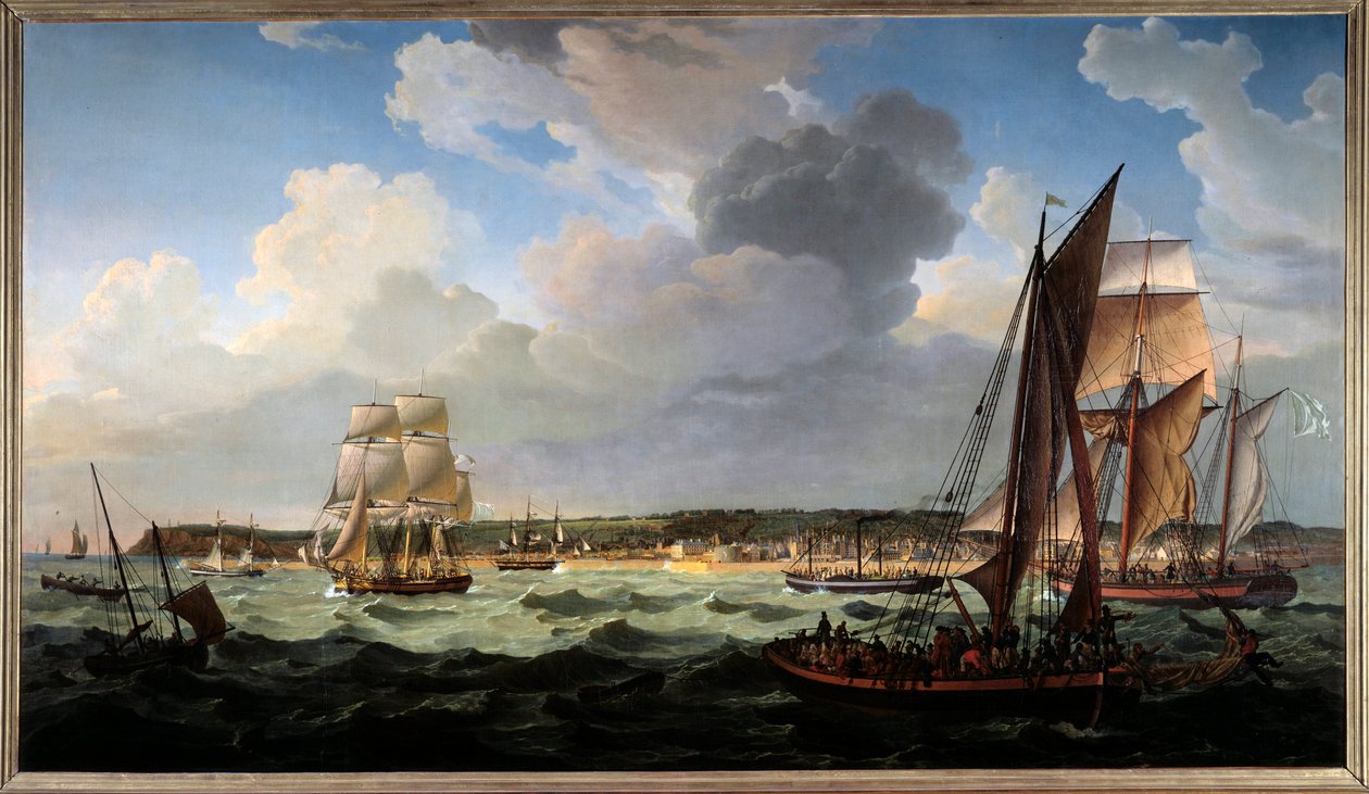 ميناء البحر. لوحة لويس فيليب كريبين (1772-1851) بواسطة لويس فيليب كريبين