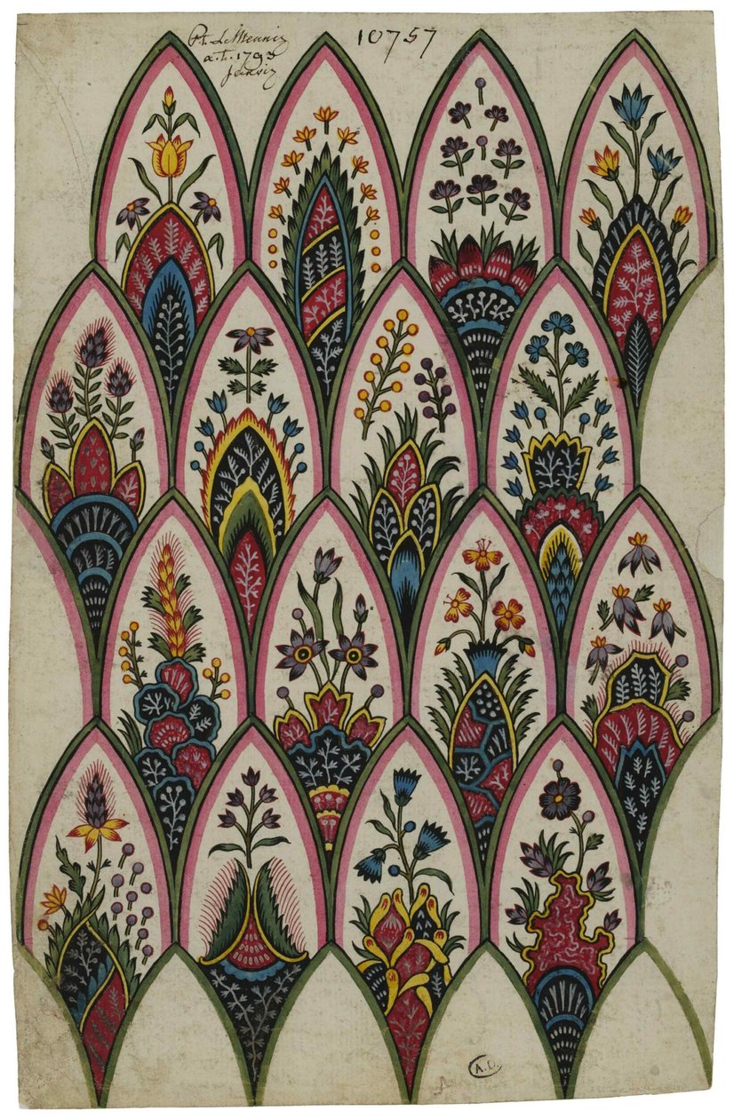 مشروع الزخارف الهندية ، 1793. بواسطة لويس فيليب لومونيه