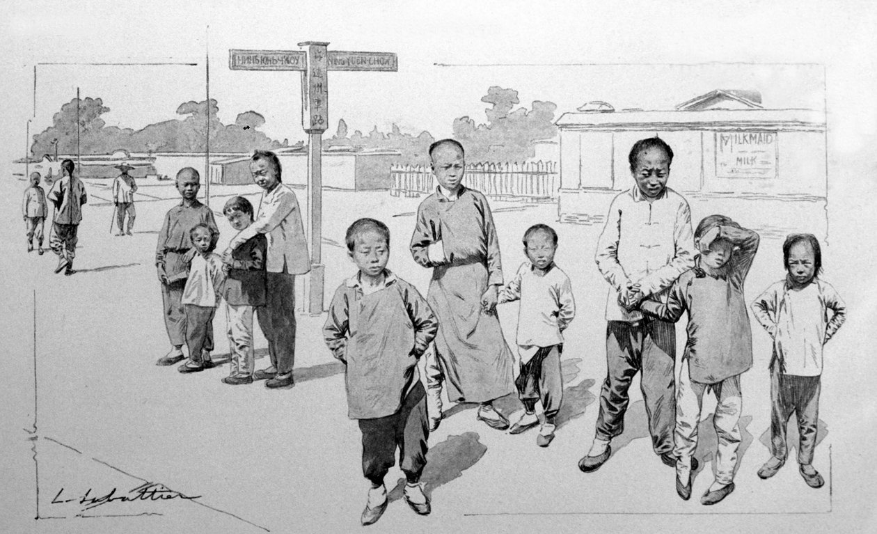 محطة سكة حديد عبر سيبيريا في الصين. 1913. بواسطة لويس ريمي ساباتييه