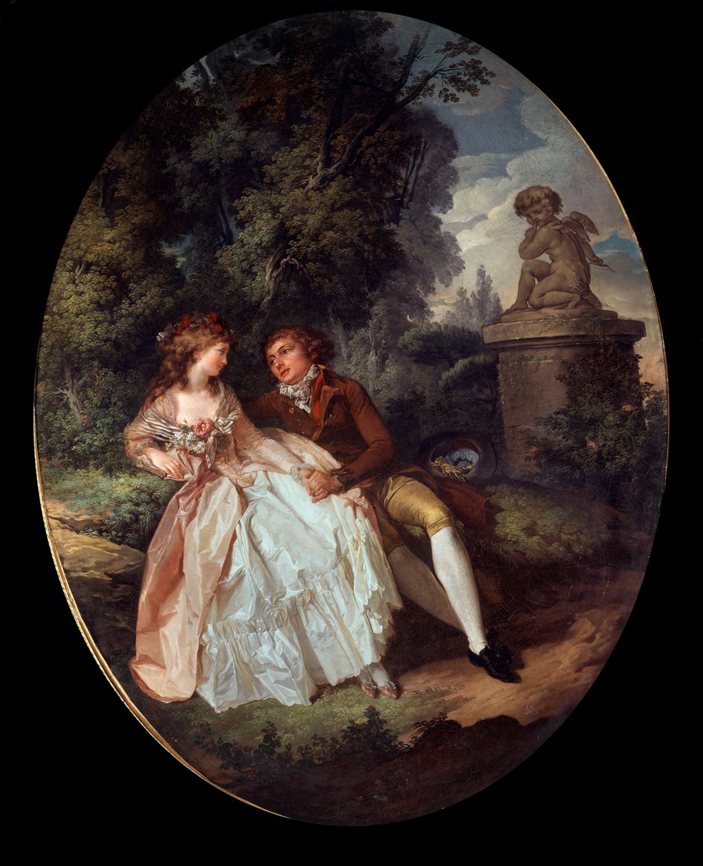 مشهد جالانت (مع كيوبيد) لوحة لويس ترينكيسي (1746-1800) جولات القرن الثامن عشر ، متحف الفنون الجميلة بواسطة لويس رولاند ترينكوس