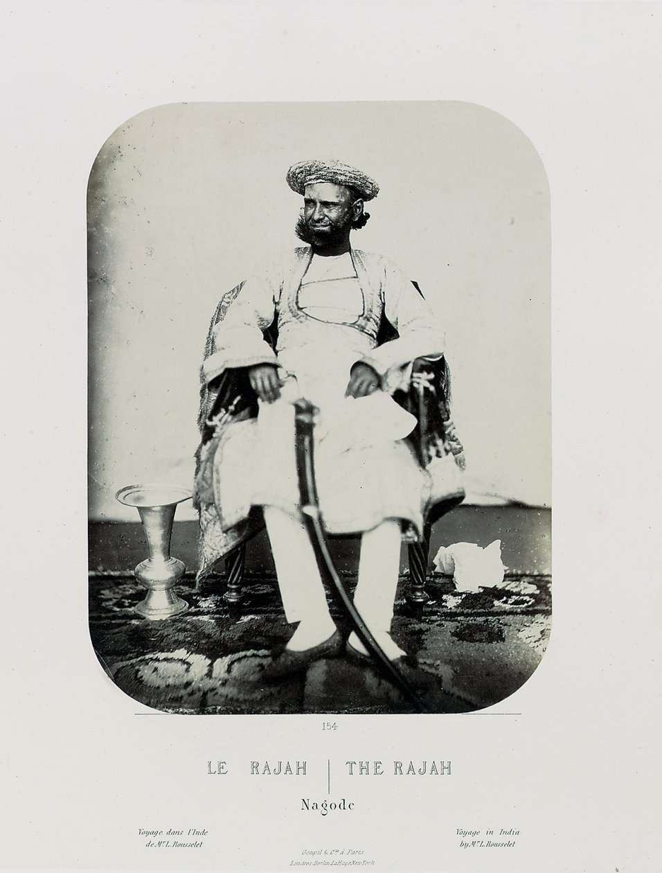 A Royal Natch في جزيرة Jug Navas Oudeypour ؛ الراجح ، 1865-1868 (طباعة زلالية) بواسطة لويس روسيليت