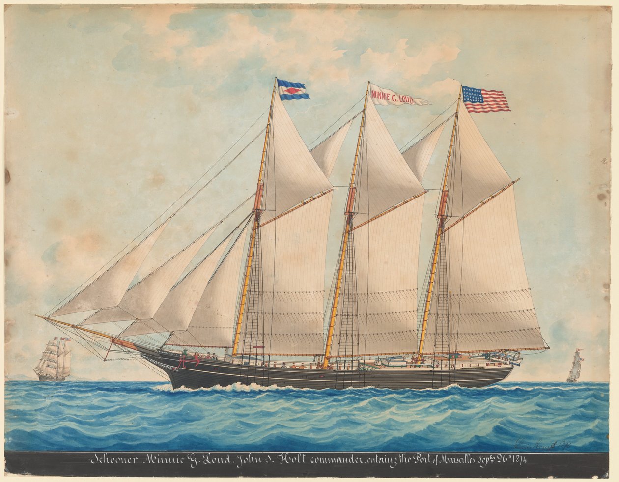 The Tern Schooner "Minnie G. Loud" بواسطة لويس رو
