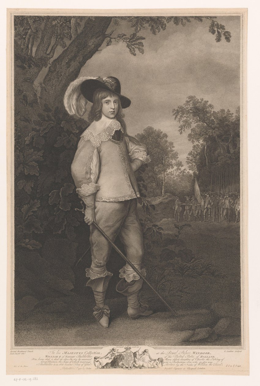 Portret van Willem II van Oranje (...) William II of Nassau Stadtholder of the United States of Holland (العنوان على الجسم) بواسطة لويس سيليار