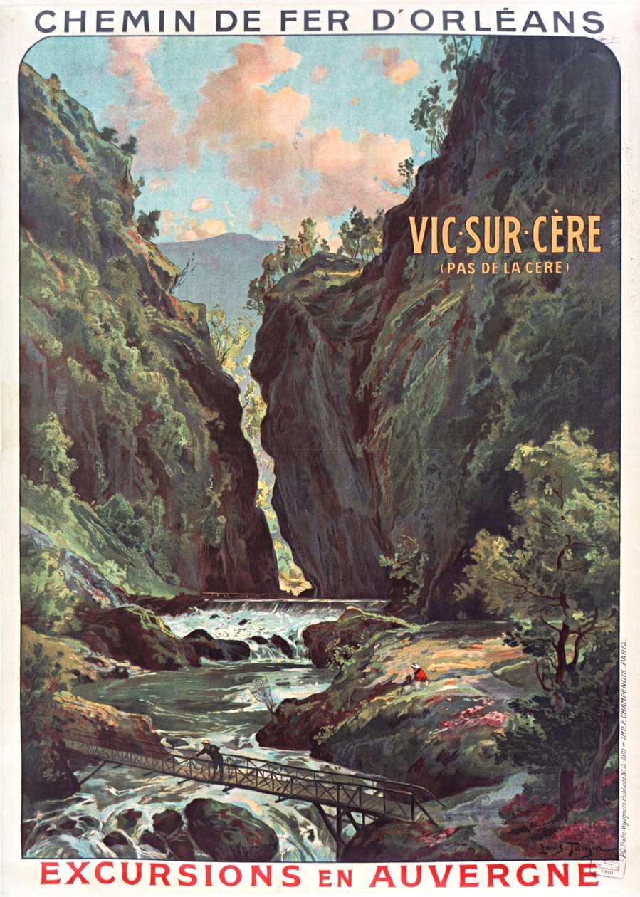 سكة حديد اورليانز. Vic-sur-Cere ، ج. 1900-1910. بواسطة لويس Tauzin