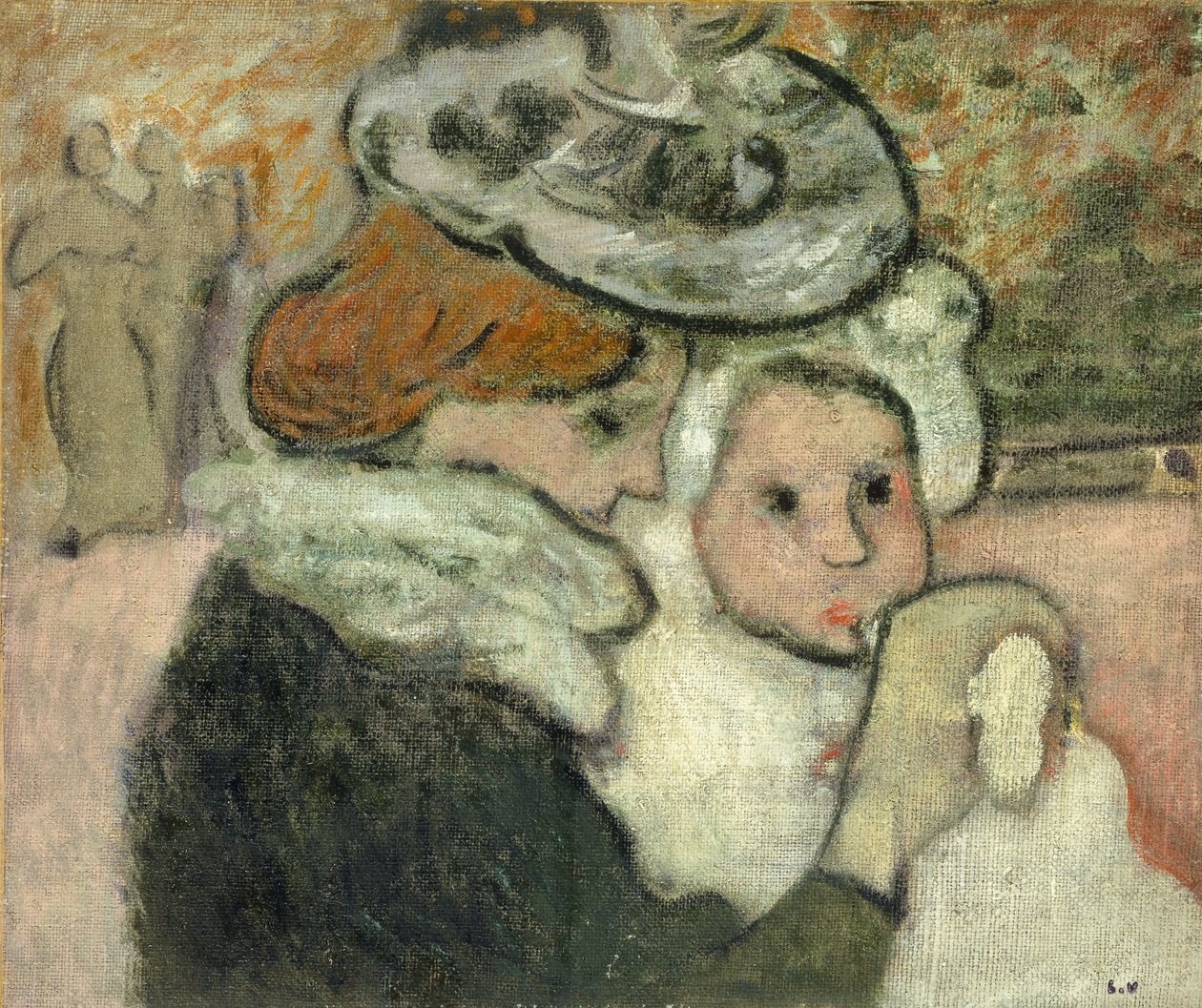 الأم والطفل (السيدة فالتات وابنها الجينز) ؛ الأم والطفل (السيدة فالتات وابنها جان) بواسطة لويس فالتات