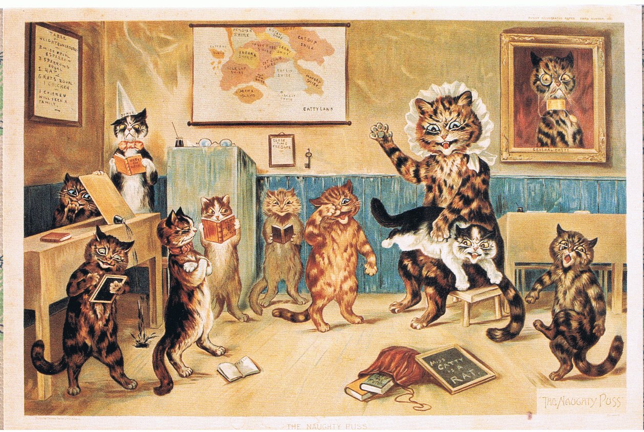 The Naughty Puss ، Postcard ، 1960s بواسطة لويس وين